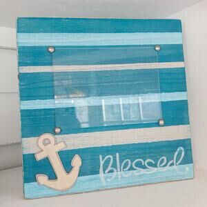 Nautical Themed Wooden Picture Frame with Anchor Design